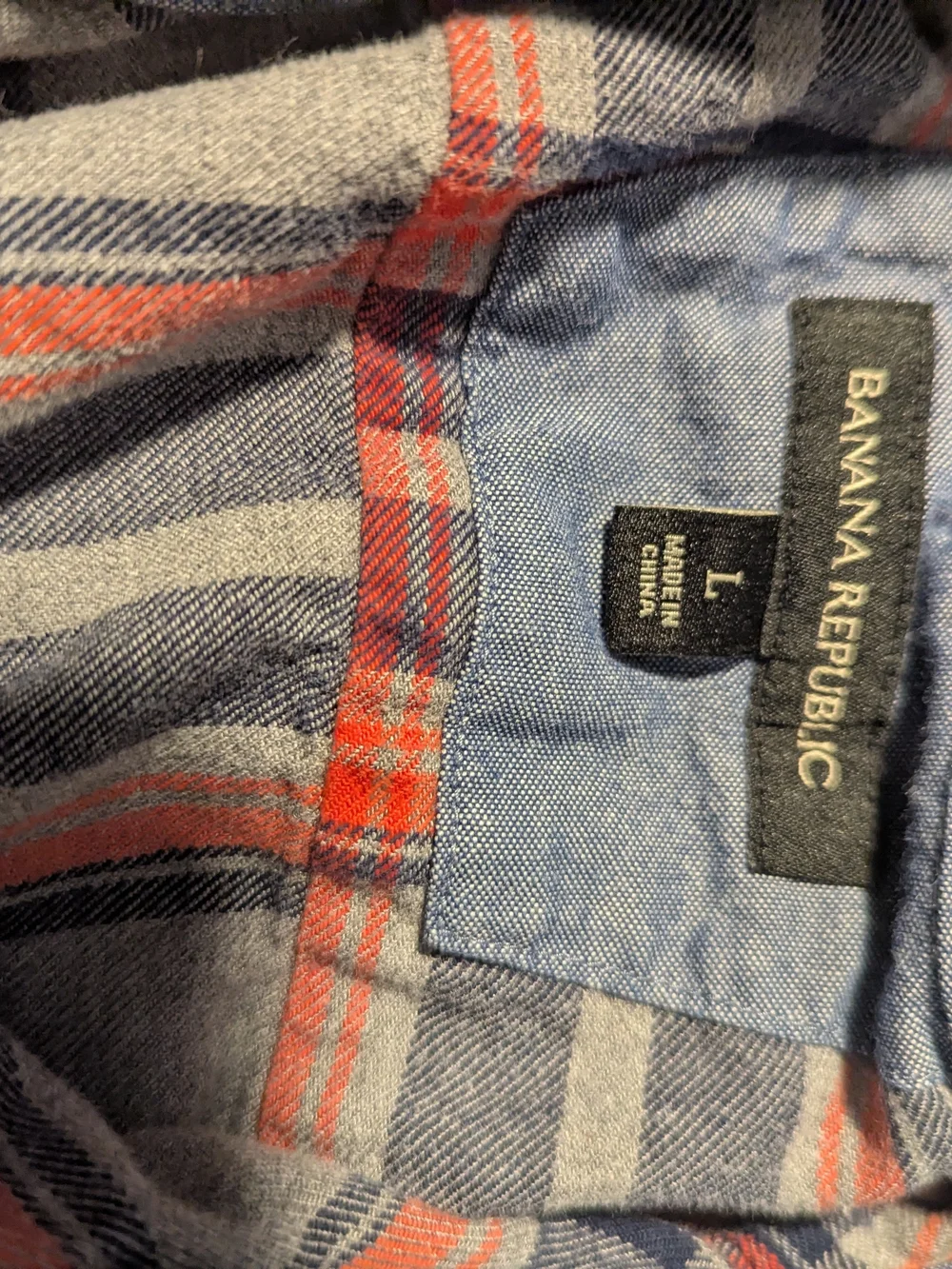 Banana Republic Plaid Button-Down Shirt in Blue and Orange